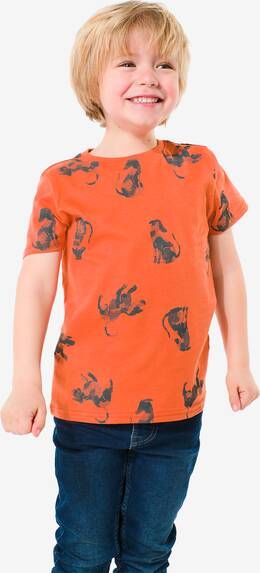 HEMA Kinder T shirt Honden Bruin(bruin )