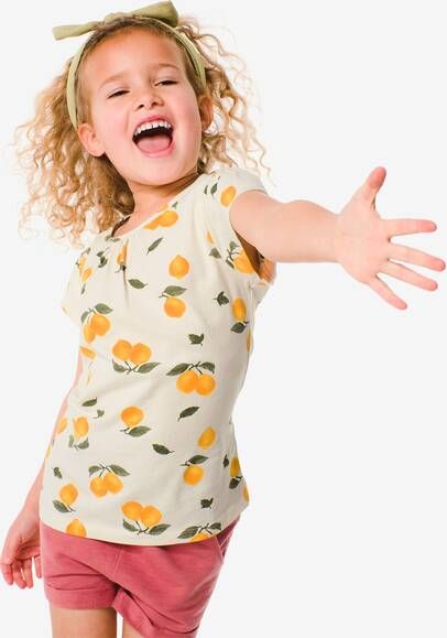 HEMA Kinder T shirt Met Citroenen Gebroken Wit(gebroken wit )