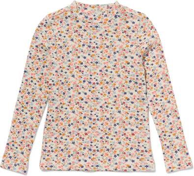 HEMA Kinder T shirt Met Ribbels Gebroken Wit(gebroken wit )