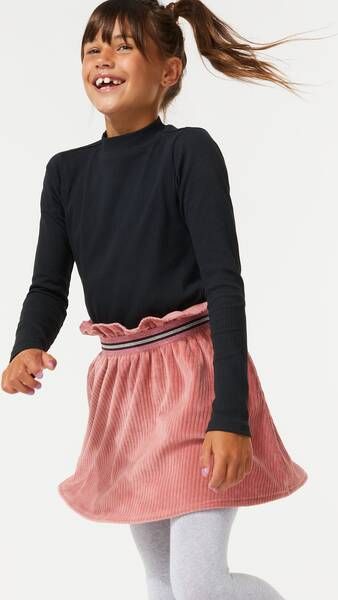 HEMA Kinder T shirt Rib Zwart(zwart )