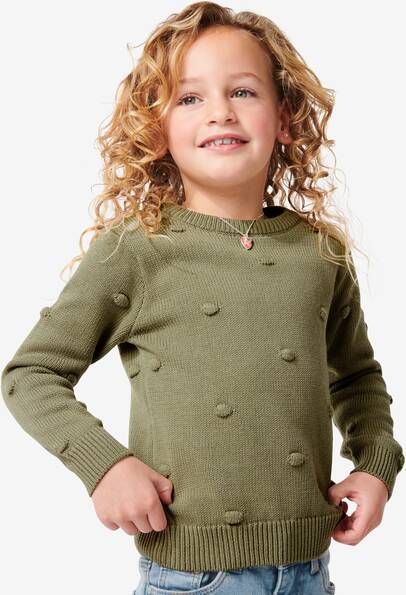 HEMA Kinder Trui Gebreid Met Noppen Groen(groen )