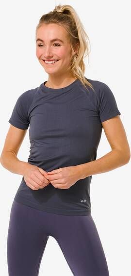 HEMA Naadloos Dames Sportshirt Donkerblauw(donkerblauw )