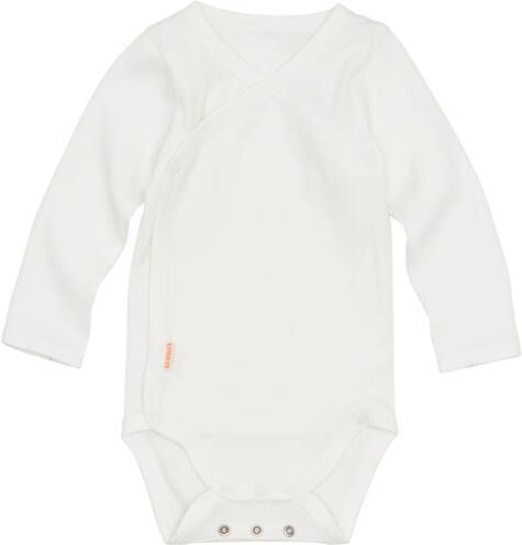 HEMA Newborn Overslagbody Rib Met Bamboe Stretch Wit(wit )