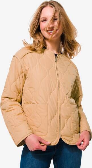 HEMA Omkeerbare Dames Jas Eloise Met Afritsmouwen Beige(beige )