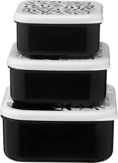 HEMA Opbergdoosjes Takkie & Siepie 3 Stuks(zwart/wit )