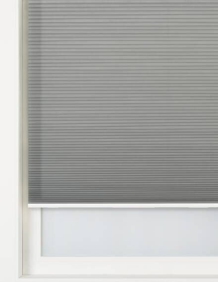 HEMA Plissé Dubbel Lichtdoorlatend/Gekleurde Achterzijde 25 Mm Grijs(grijs )