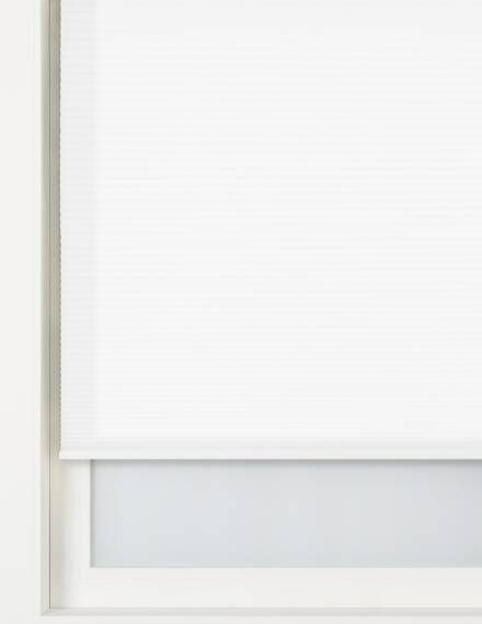 HEMA Plissé Dubbel Lichtdoorlatend/Gekleurde Achterzijde 25 Mm Wit(wit )