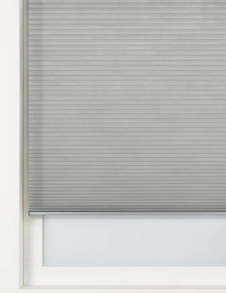 HEMA Plissé Dubbel Lichtdoorlatend/Gekleurde Achterzijde 32 Mm Grijs(grijs )