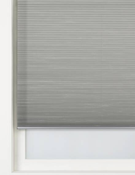 HEMA Plissé Dubbel Lichtdoorlatend/Witte Achterzijde 25 Mm Grijs(grijs )