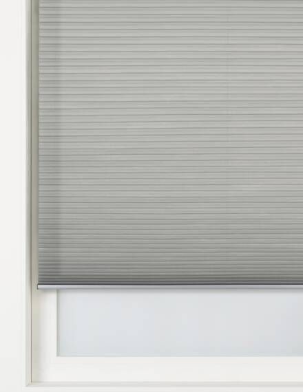 HEMA Plissé Dubbel Lichtdoorlatend/Witte Achterzijde 32 Mm Grijs(grijs )