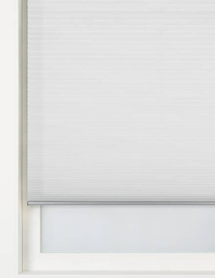 HEMA Plissé Dubbel Lichtdoorlatend/Witte Achterzijde 32 Mm Lichtgrijs(lichtgrijs )