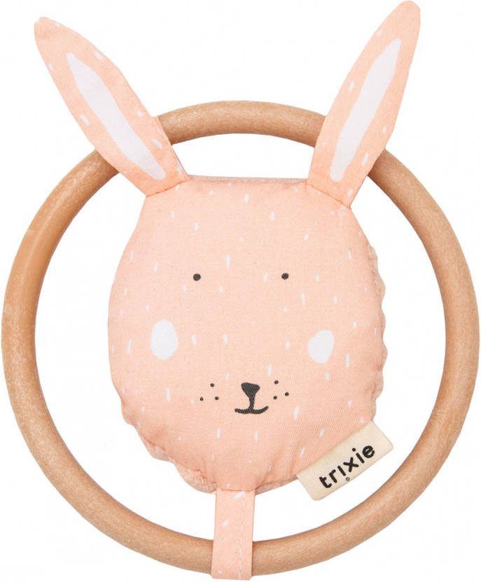 Fan Toys Trixie Rammelaar Mrs. Rabbit Junior 13 Cm Katoen/corduroy Roze