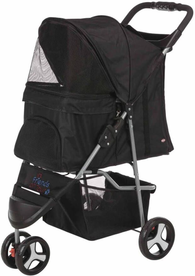 Trixie Hondenbuggy Hondentrolley 47x100x80 cm Zwart