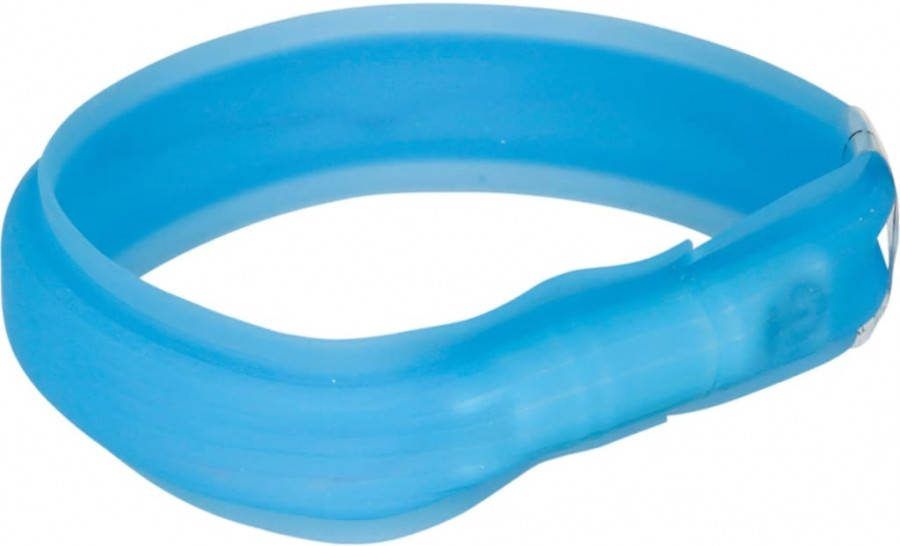 Trixie USB Flash Light Band L / XL Blauw 30 mm Breed Langhaar