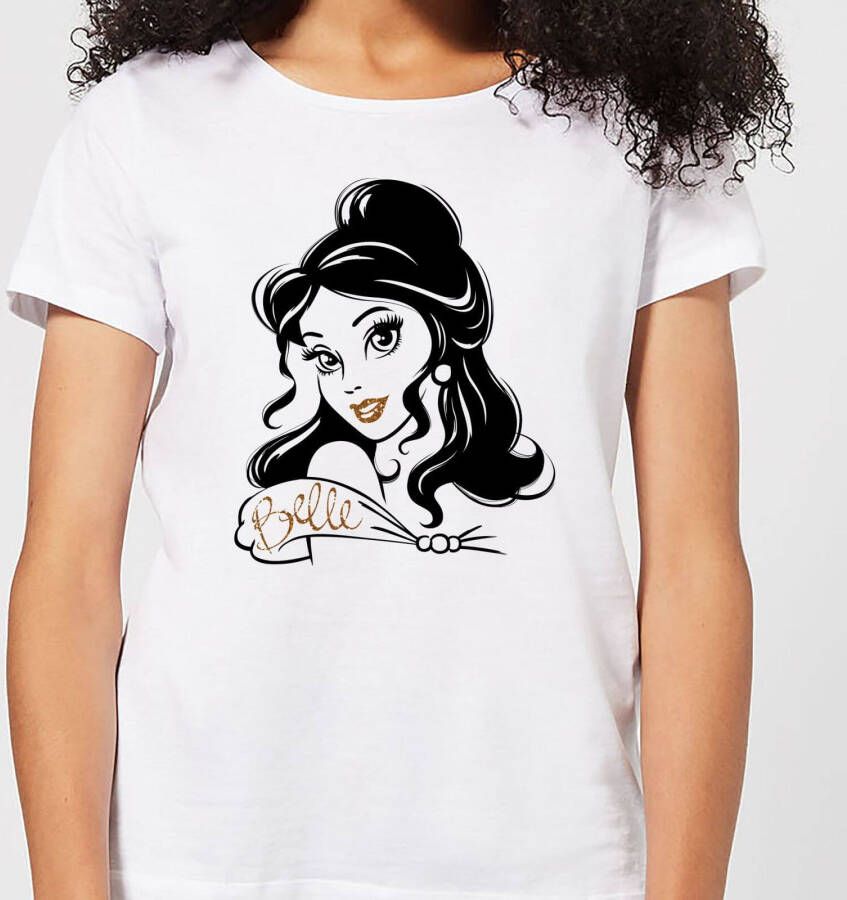 Disney Belle en het Beest Prinses Belle Sparkle Dames T shirt Wit