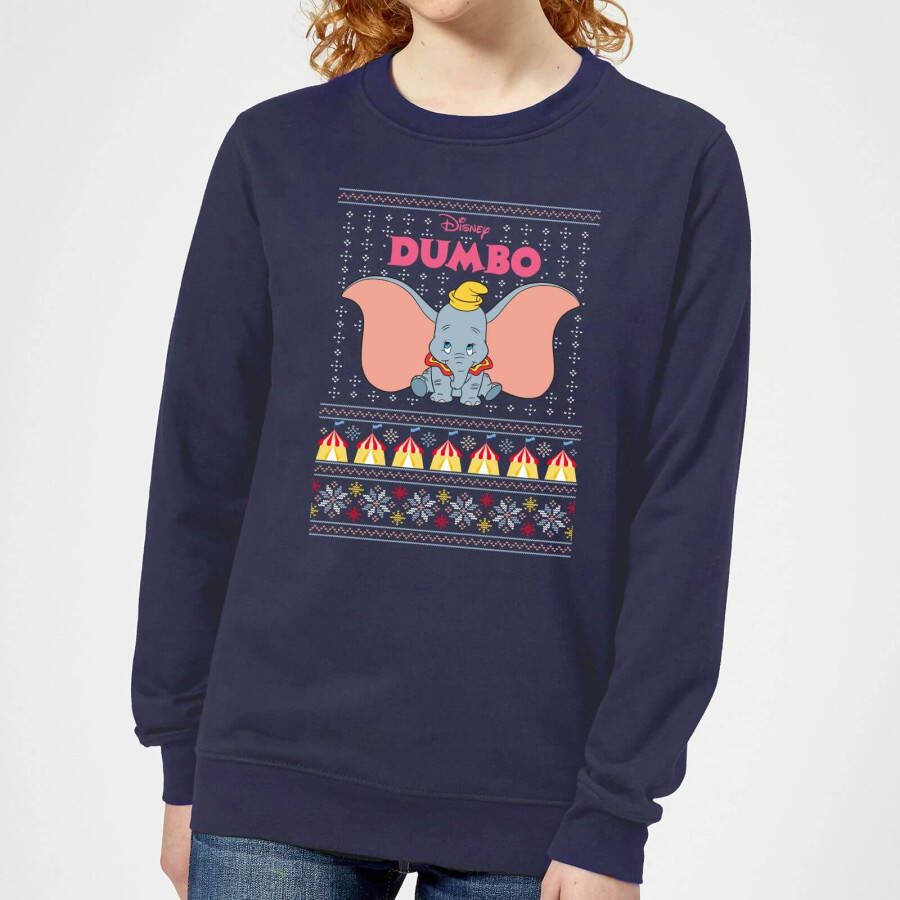 Disney Classic Dumbo Dames kersttrui Navy