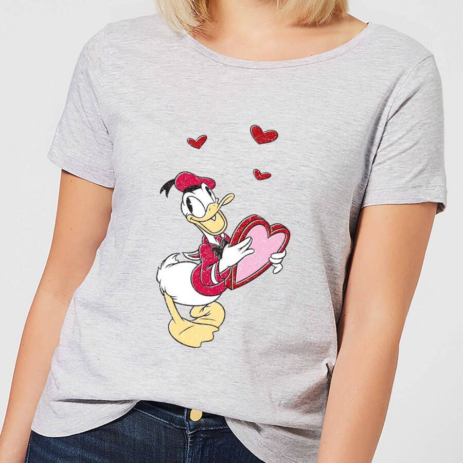 Disney Donald Duck Love Heart dames t shirt Grijs