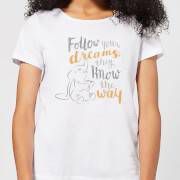 Disney Dombo Follow Your Dreams Dames T shirt Wit