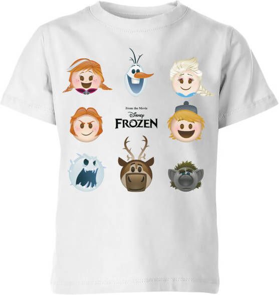 Disney Frozen Emoji Heads Kinder T shirt Wit 146/152(11 12 jaar )