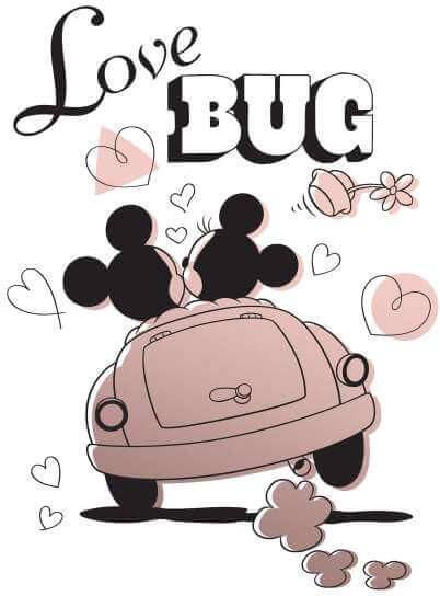 Disney Mickey Mouse Love Bug Dames trui Wit 5XL Wit