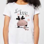 Disney Mickey Mouse Love Bug Dames T shirt Wit