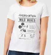 Disney Mickey Mouse Wild Waves Dames T shirt Wit 3XL Wit