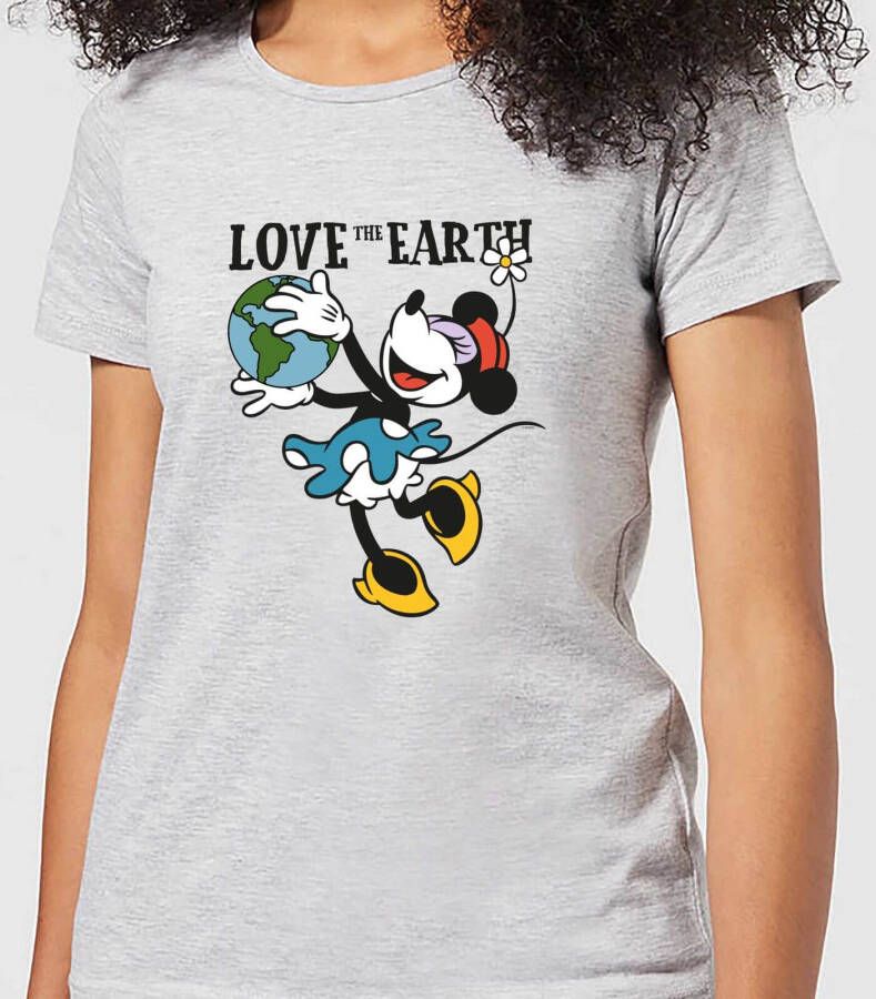 Disney Minnie Mouse Love The Earth dames t shirt Grijs