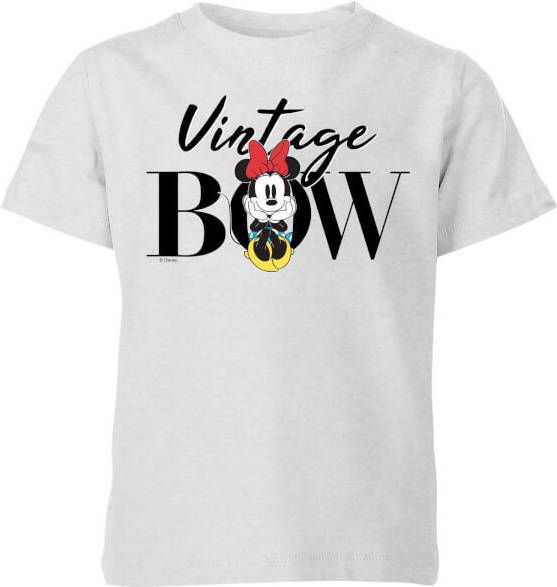 Disney Minnie Mouse Vintage Bow kinder t shirt Grijs 146/152(11 12 jaar )