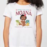 Disney Moana Born In The Ocean Dames T shirt Wit 3XL Wit