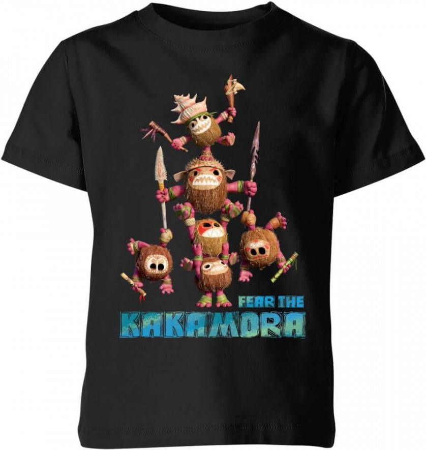 Disney Moana Fear The Kakamora Kinder T shirt Zwart 146/152(11 12 jaar) Zwart