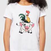 Disney Moana Hei And Pua Dames T shirt Wit