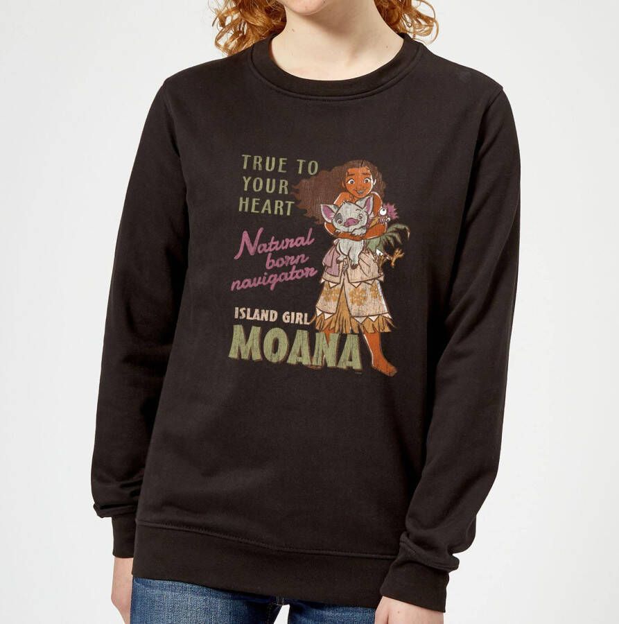 Disney Moana Natural Born Navigator Dames Trui Zwart XXL Zwart