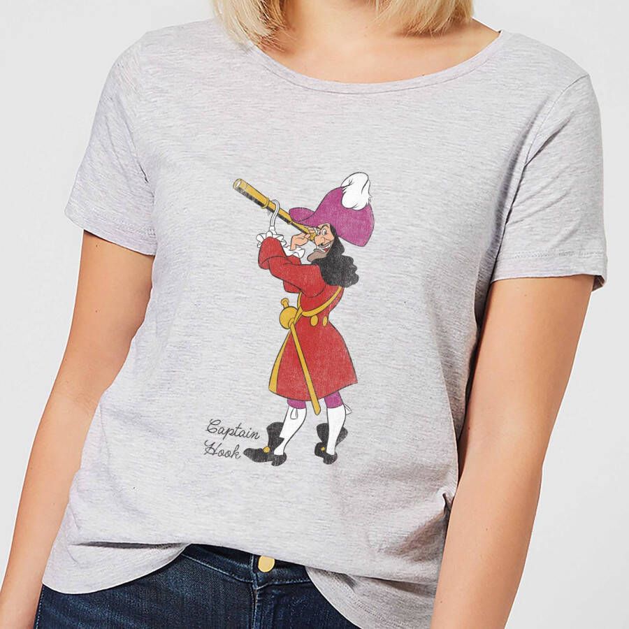 Disney Peter Pan Kapitein Haak Dames T shirt Grijs XXL Grijs