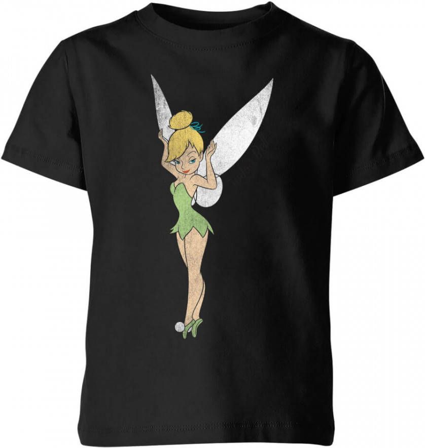Disney Peter Pan Tinkerbel Kinder T Shirt Zwart 146/152(11 12 jaar) Zwart