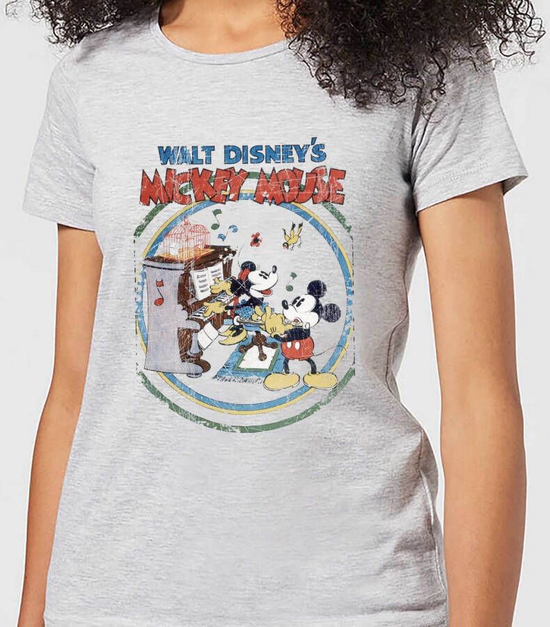 Disney Walt 's Mickey Mouse Dames T shirt Grijs XXL Grijs