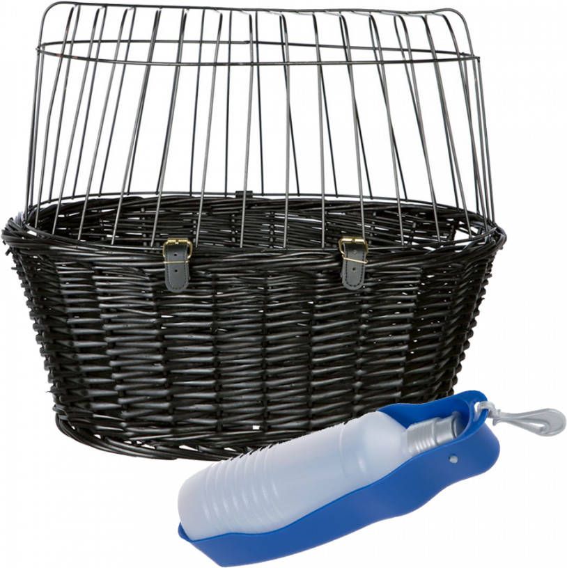 Trixie Fietsmand Voorop Met Koepel Hondenfietsaccessoires 50x41x35 cm Zwart